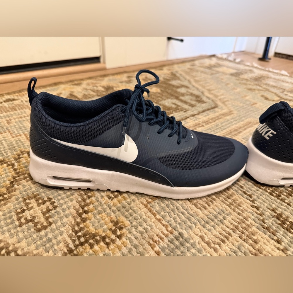 Nike womens navy Blue and White Sneakers